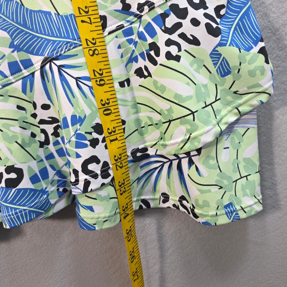 Tail Golf Dress Womens XXS 2XS Tropical Leopard Print Green Blue Zip Pocket - Picture 9 of 10